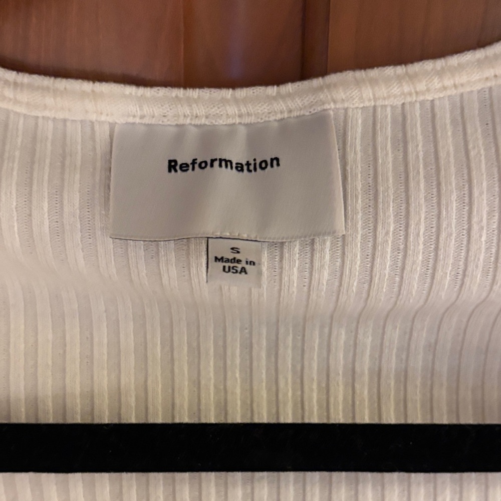 Cream Ribbed Button-Up Top - Picture 3 of 5